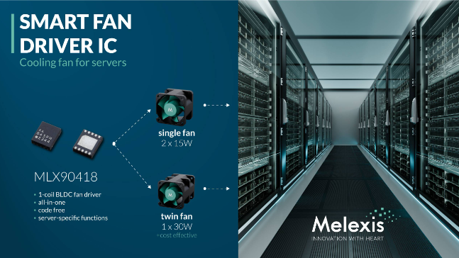 Melexis革新發(fā)布無(wú)代碼單線圈驅(qū)動(dòng)芯片 助力服務(wù)器散熱風(fēng)扇高效升級(jí)
