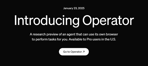 OpenAI推出首個(gè)智能體Operator
